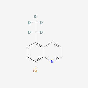 Chemical structure of 8-Bromo-5-(ethyl-d5)-quinoline