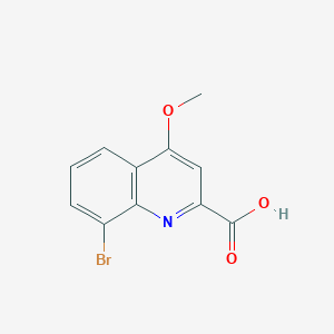 Chemical structure of 8-Bromo-4-methoxyquinoline-2-carboxylic acid
