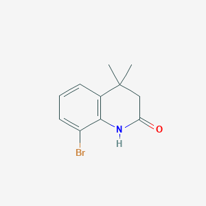 Chemical structure of 8-Bromo-4,4-dimethyl-3,4-dihydroquinolin-2(1H)-one