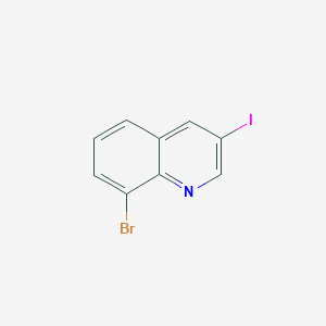 Chemical structure of 8-Bromo-3-iodoquinoline