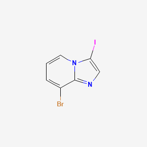 Chemical structure of 8-Bromo-3-iodoimidazo[1,2-a]pyridine