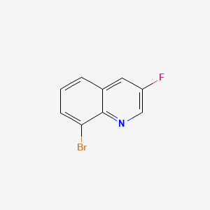 Chemical structure of 8-Bromo-3-fluoroquinoline
