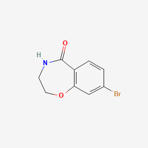 Chemical structure of 8-Bromo-3,4-dihydrobenzo[f][1,4]oxazepin-5(2H)-one