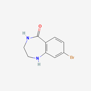 Chemical structure of 8-Bromo-3,4-dihydro-1H-benzo[e][1,4]diazepin-5(2H)-one