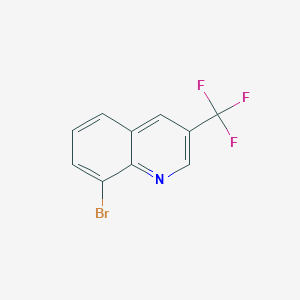 Chemical structure of 8-Bromo-3-(trifluoromethyl)quinoline