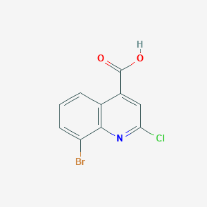Chemical structure of 8-Bromo-2-chloroquinoline-4-carboxylic acid