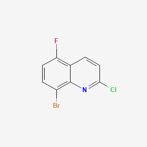 Chemical structure of 8-Bromo-2-chloro-5-fluoroquinoline