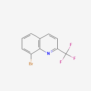 Chemical structure of 8-Bromo-2-(trifluoromethyl)quinoline