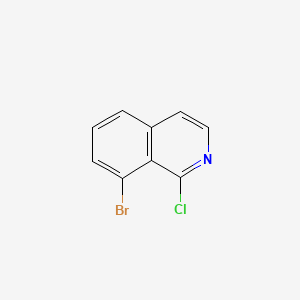 Chemical structure of 8-bromo-1-chloroisoquinoline