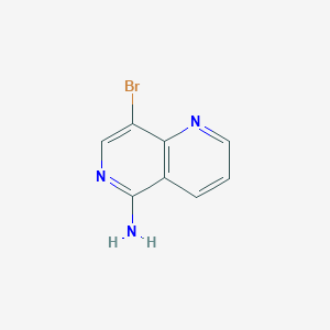 Chemical structure of 8-Bromo-1,6-naphthyridin-5-amine