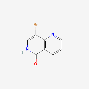Chemical structure of 8-bromo-1,6-naphthyridin-5(6H)-one