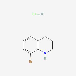 Chemical structure of 8-Bromo-1,2,3,4-tetrahydroquinoline hydrochloride