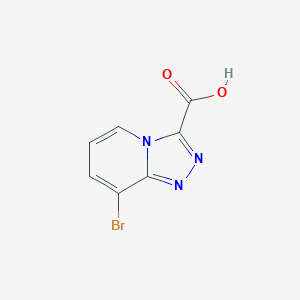 Chemical structure of 8-Bromo-[1,2,4]triazolo[4,3-a]pyridine-3-carboxylic acid