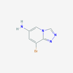 Chemical structure of 8-Bromo-[1,2,4]triazolo[4,3-a]pyridin-6-amine