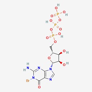 Chemical structure of 8-Br-GTP