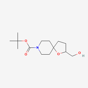 Chemical structure of 8-Boc-2-(hydroxymethyl)-1-oxa-8-azaspiro[4.5]decane