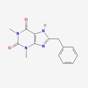 Chemical structure of 8-Benzyltheophylline