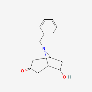 Chemical structure of 8-Benzyl-6-hydroxy-8-azabicyclo[3.2.1]octan-3-one