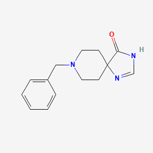 Chemical structure of 8-Benzyl-1,3,8-triazaspiro[4.5]dec-1-en-4-one