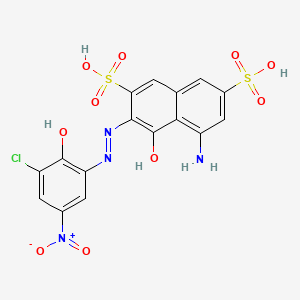 Chemical structure of 8-Amino-2-(3-chloro-2-hydroxy-5-nitrophenylazo)-1-naphthol-3,6-disulfonic Acid