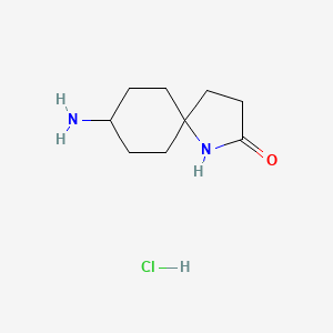 Chemical structure of 8-AMINO-1-AZASPIRO[4.5]DECAN-2-ONE HYDROCHLORIDE