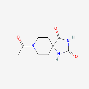 Chemical structure of 8-Acetyl-1,3,8-triazaspiro[4.5]decane-2,4-dione