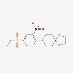 Chemical structure of 8-[4-(Ethylsulfonyl)-2-nitrophenyl]-1,4-dioxa-8-azaspiro[4.5]decane