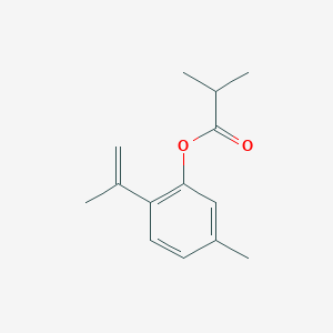 Chemical structure of 8,9-Dehydrothymol isobutyrate