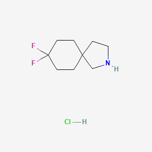 Chemical structure of 8,8-Difluoro-2-azaspiro[4.5]decane hydrochloride