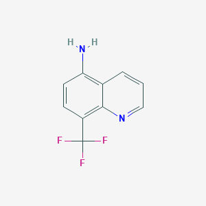 Chemical structure of 8-(Trifluoromethyl)quinolin-5-amine