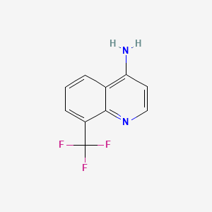 Chemical structure of 8-(Trifluoromethyl)quinolin-4-amine