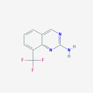 Chemical structure of 8-(Trifluoromethyl)quinazolin-2-amine