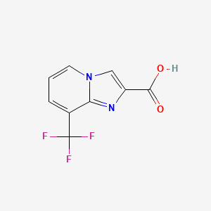 Chemical structure of 8-(Trifluoromethyl)imidazo[1,2-a]pyridine-2-carboxylic acid