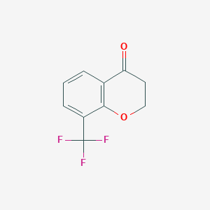 Chemical structure of 8-(Trifluoromethyl)chroman-4-one