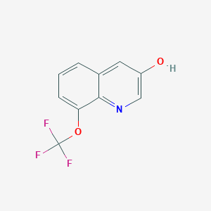Chemical structure of 8-(Trifluoromethoxy)quinolin-3-ol