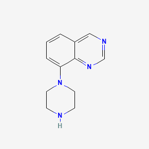 Chemical structure of 8-(Piperazin-1-yl)quinazoline