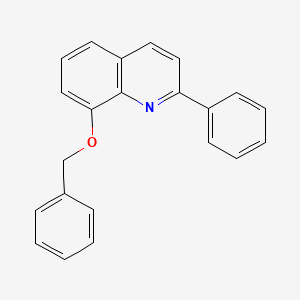 Chemical structure of 8-(Benzyloxy)-2-phenylquinoline