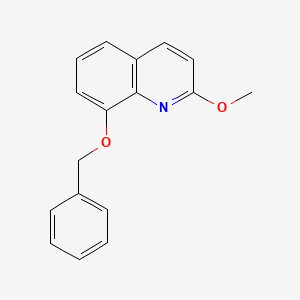 Chemical structure of 8-(benzyloxy)-2-methoxyquinoline