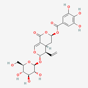 Chemical structure of 7β-Galloyloxysweroside