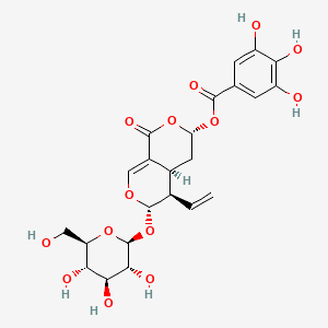Chemical structure of 7α-Galloyloxysweroside