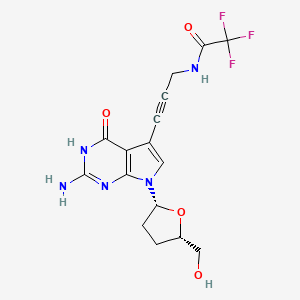 Chemical structure of 7-TFA-ap-7-Deaza-ddG
