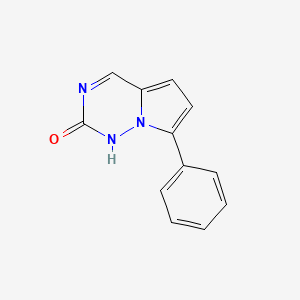 Chemical structure of 7-Phenylpyrrolo[2,1-f][1,2,4]triazin-2-ol