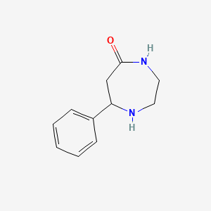 Chemical structure of 7-Phenyl-1,4-diazepan-5-one