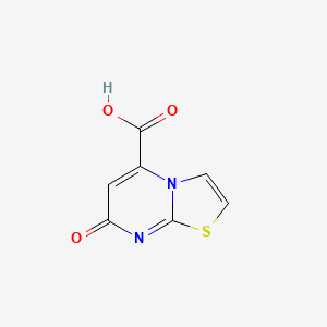 Chemical structure of 7-Oxo-7H-thiazolo[3,2-a]pyrimidine-5-carboxylic acid