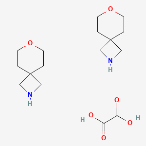 Chemical structure of 7-Oxa-2-azaspiro[3.5]nonane hemioxalate