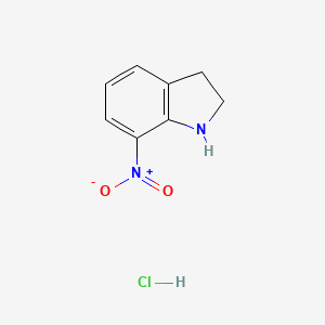 Chemical structure of 7-Nitroindoline hydrochloride