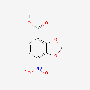 Chemical structure of 7-nitrobenzo[d][1,3]dioxole-4-carboxylic acid