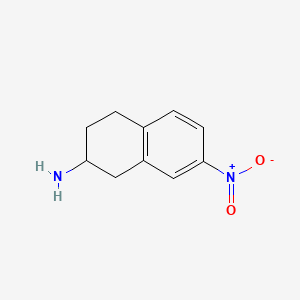 Chemical structure of 7-Nitro-1,2,3,4-tetrahydronaphthalen-2-amine