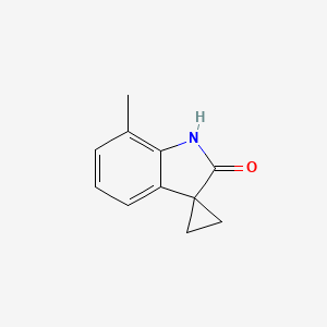 Chemical structure of 7'-METHYLSPIRO[CYCLOPROPANE-1,3'-INDOLIN]-2'-ONE
