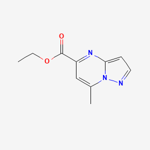 Chemical structure of Ethyl 7-methylpyrazolo[1,5-a]pyrimidine-5-carboxylate